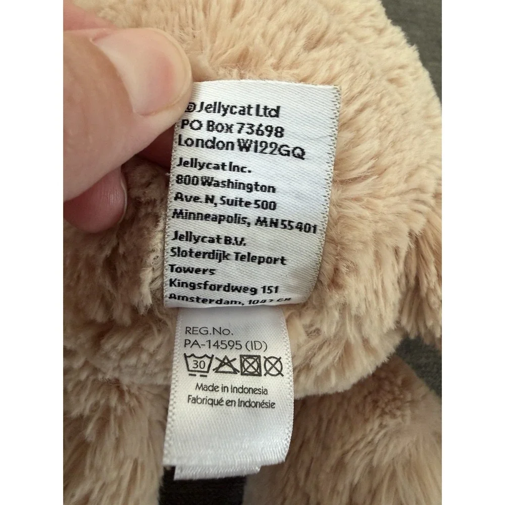Jellycat Bashful Luxe Puppy Orlando Gold Tag, Shimmer Nose 12